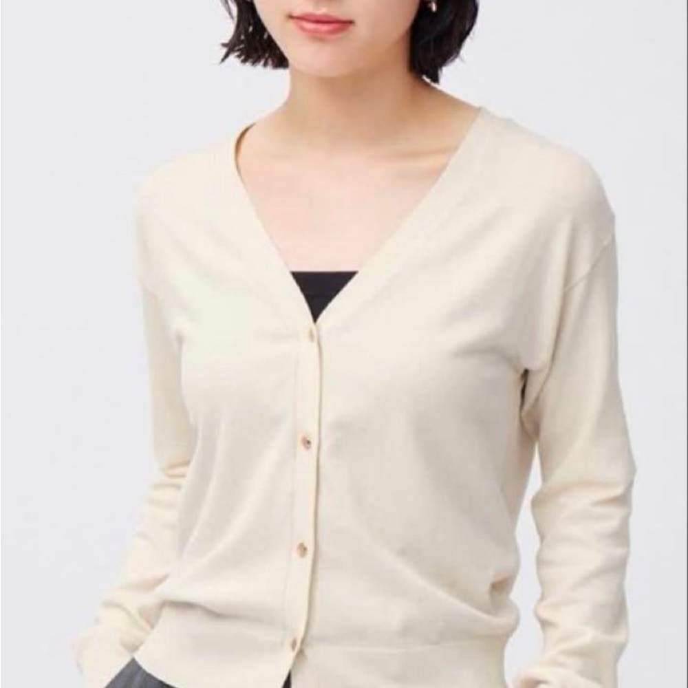 Women's Cream Cardigan Sweater